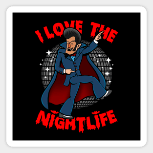 Funny 70's Retro Halloween Disco Dracula Vampire Meme Magnet